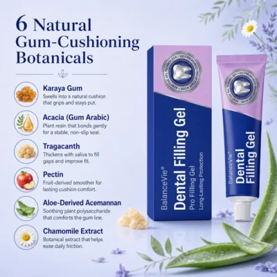 BalanceVie® denture gel with karaya gum and acacia