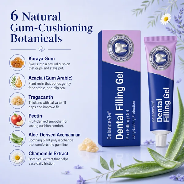 BalanceVie® denture gel with karaya gum and acacia