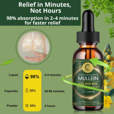 Second Breath herbal mullein drops with marshmallow root and thyme