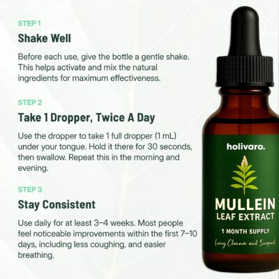Holivaro mullein leaf extract drops