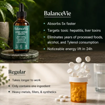 BalanceVie Liver Detox Drops with milk thistle and NAC