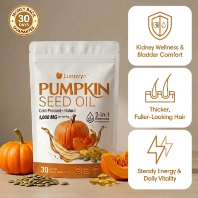 Lunovyn™ 2-in-1 pumpkin seed oil and saw palmetto formula