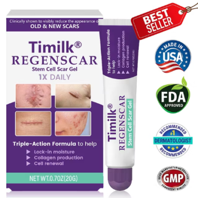 Timilk® scar gel with breathable silicone matrix
