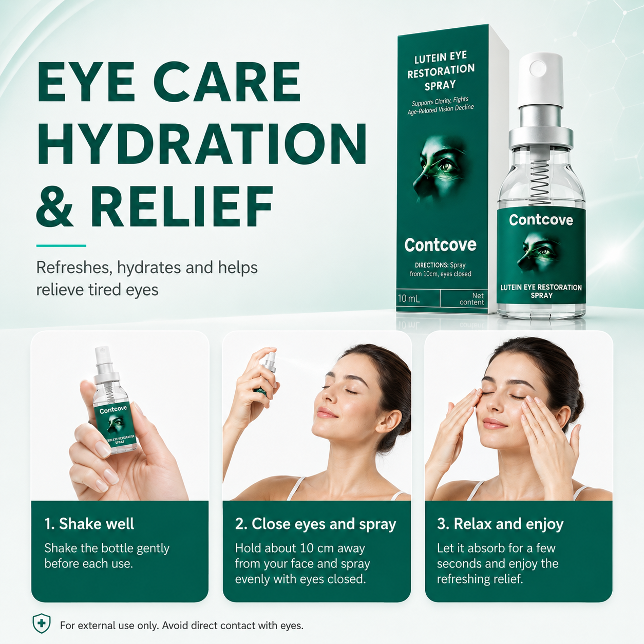 Contcove® closed-eyelid lutein eye spray