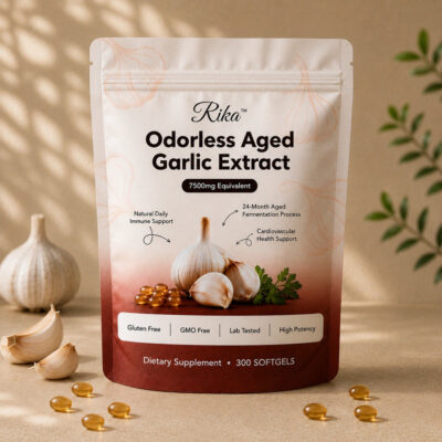 Rika™ odorless garlic softgels for daily use